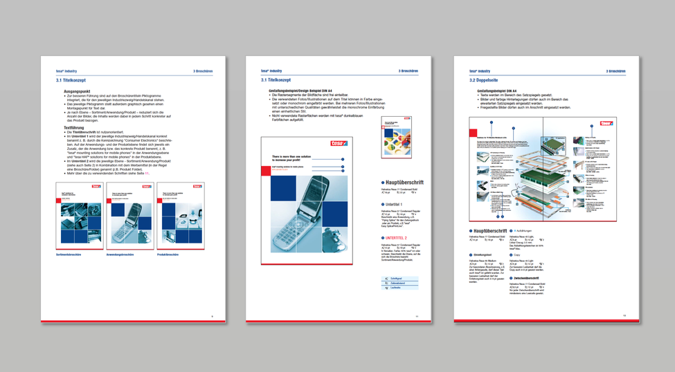 Arbeitsbeispiele | Corporate Design Manual | Details | Kunde Tesa Industry