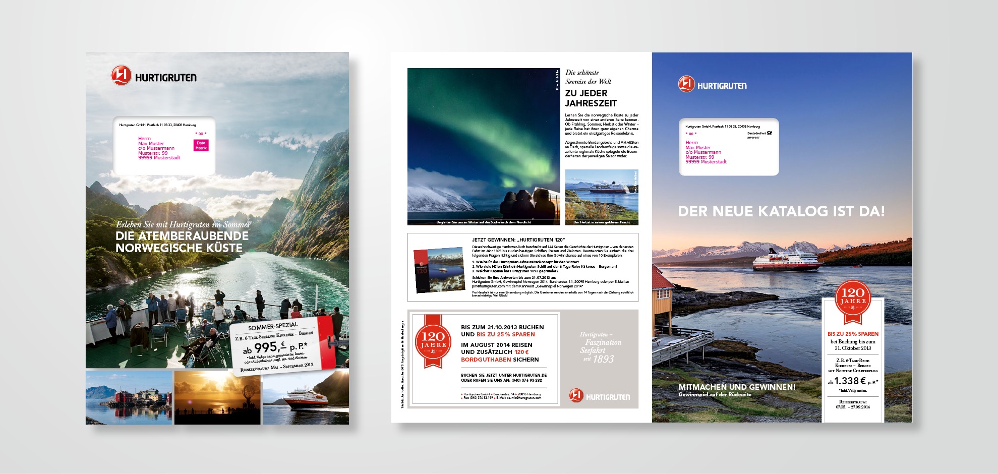 Destinationsmarketing Case Study Hurtigruten | exemplarische Direct-Mailings