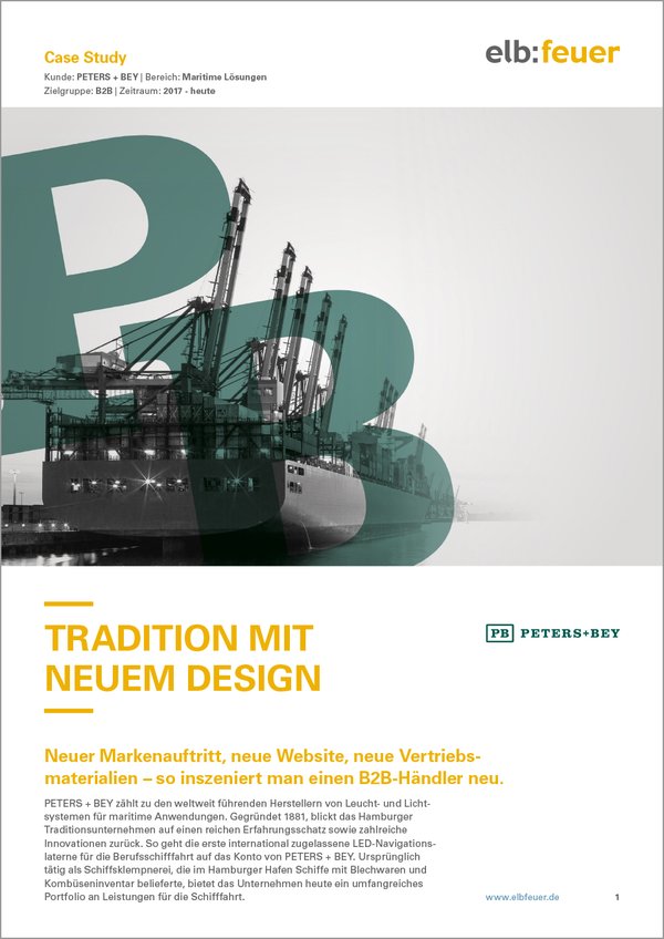Neues Design | Case Study Peters + Bey | Download