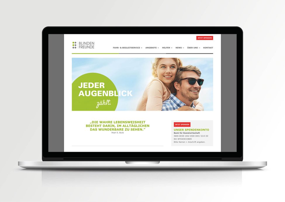 Arbeitsbeispiele | Online-Marketing | Kunde Gemeinschaft Deutscher Blindenfreunde